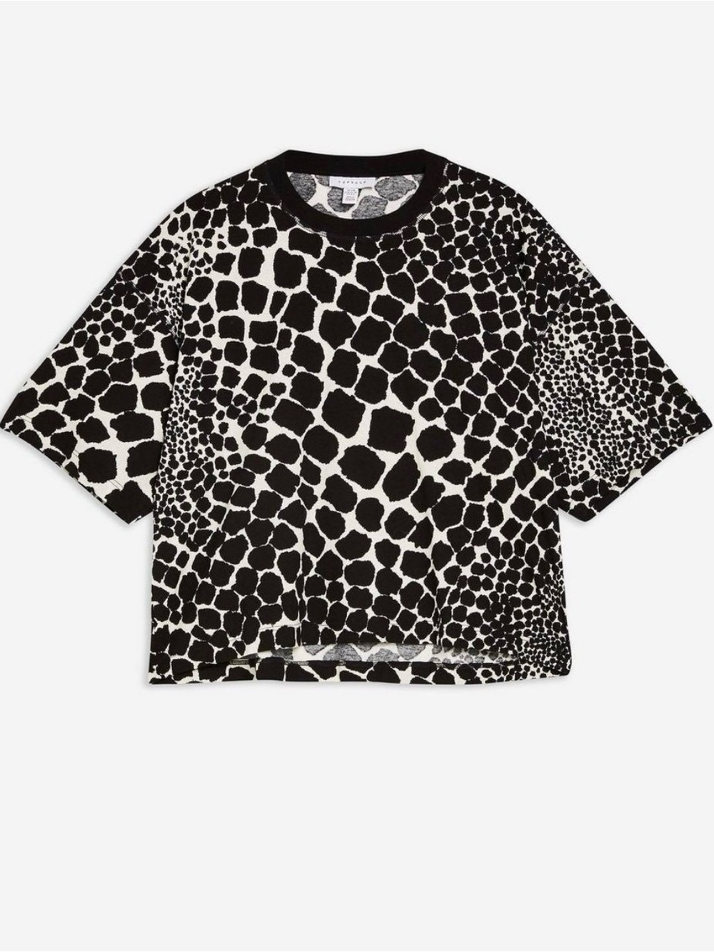 Topshop Black & White Abstract Spot Tee